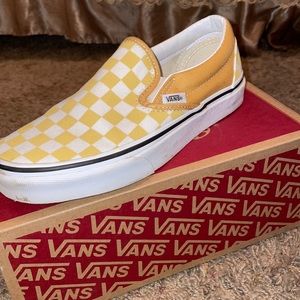 Yellow Checkered Vans